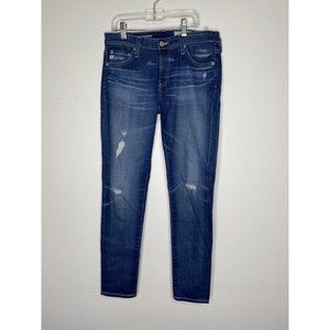 AG Adriano Goldschmied Jeans The Legging Ankle Super Skinny Sz 27 Distressed